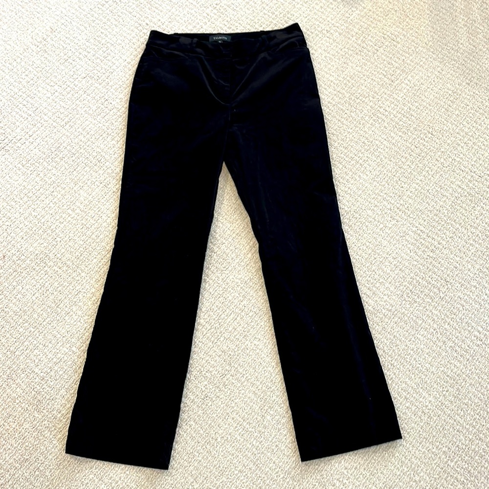 Talbots velvet black pant. Boot cut.